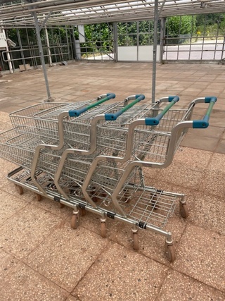 4x Tuincentrum winkelwagens